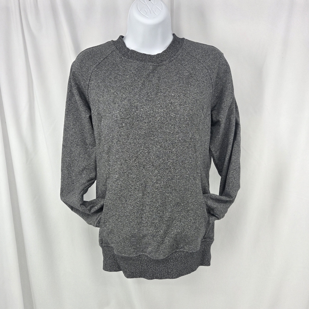 Lululemon Scuba Crew Pullover sweatshirt Heathered Speckled Black Grey size 4 - Picture 5 of 5